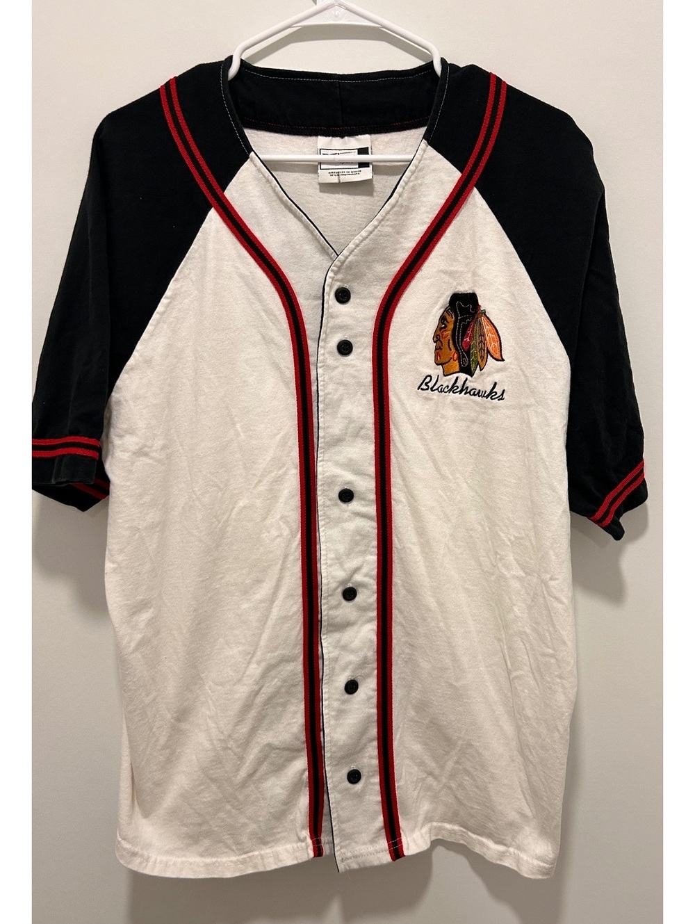 Chicago Blackhawks Vintage Badger Sport Baseball Jersey Shirt